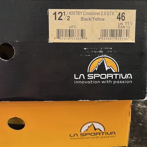 LA SPORTIVA crossover 2.0 GTX black and yellow mountain running shoes - Picture 2 of 4